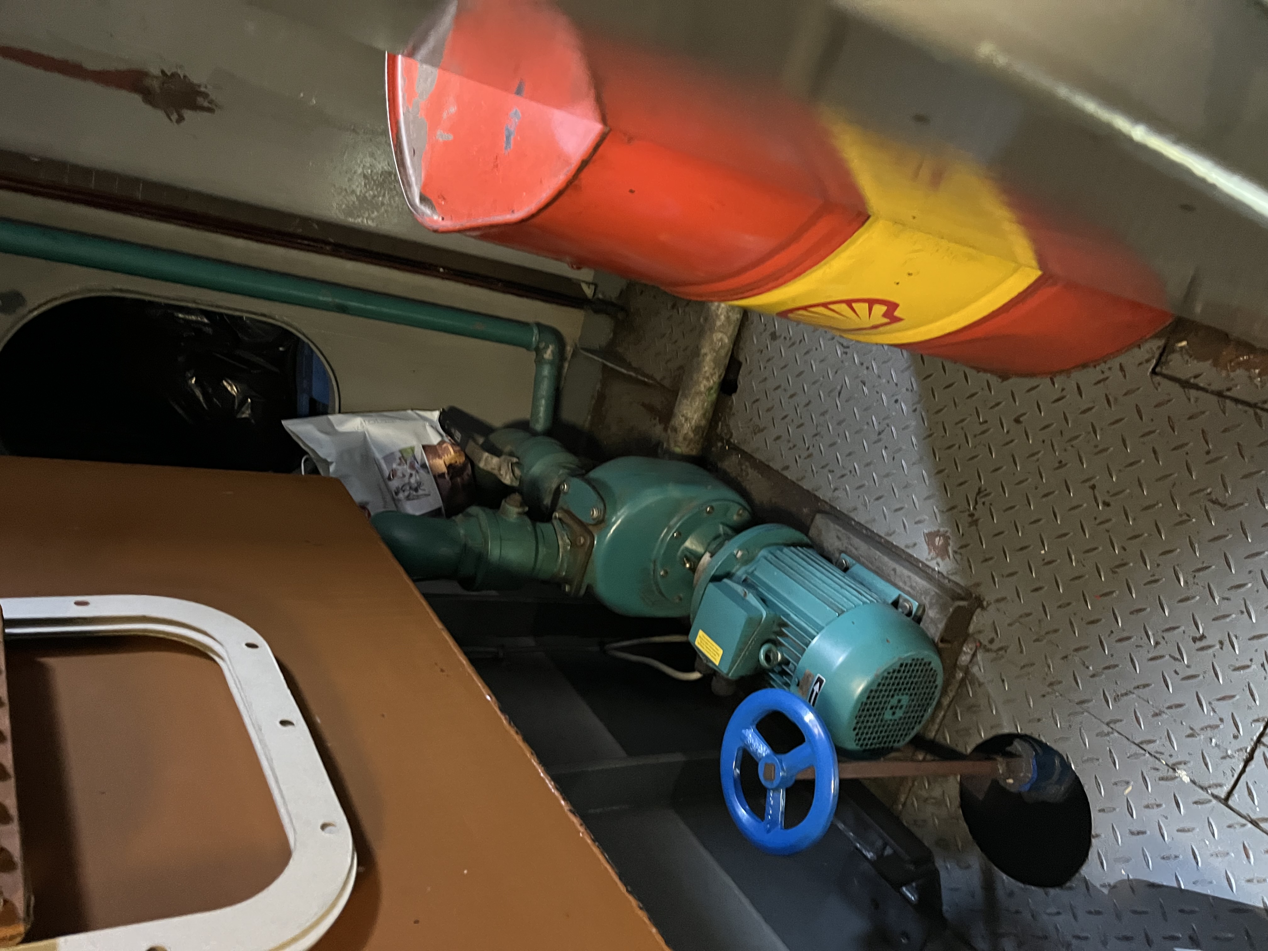 Foto's bij machinekamer